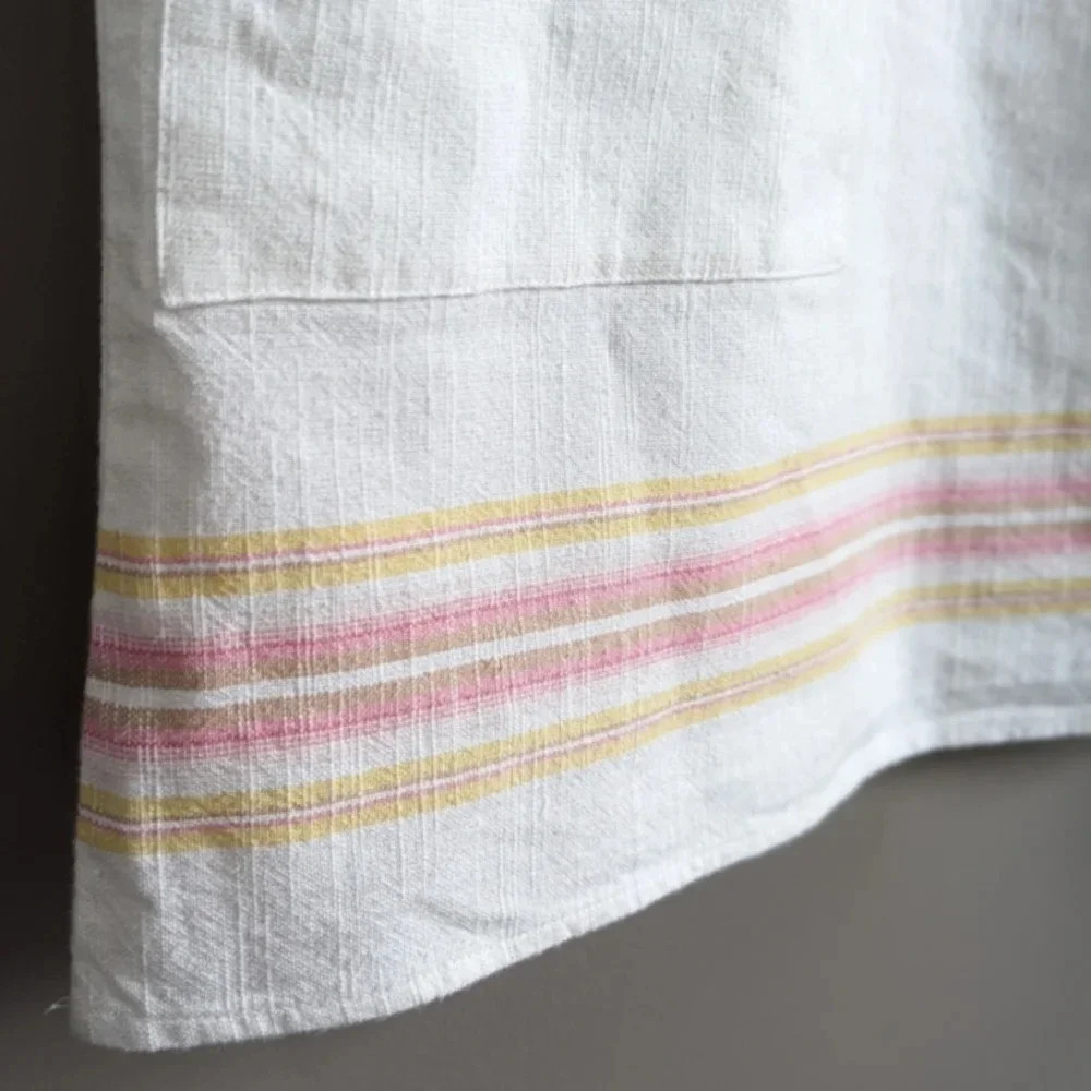 NWT Faherty Apres Soleil Stripe Hailee Dress sz M	 Organic Cotton Boho White - Picture 8 of 13